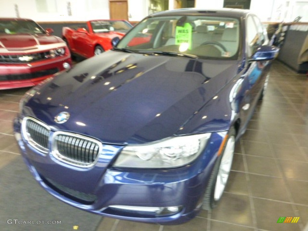 2011 3 Series 335d Sedan - Deep Sea Blue Metallic / Oyster/Black Dakota Leather photo #6