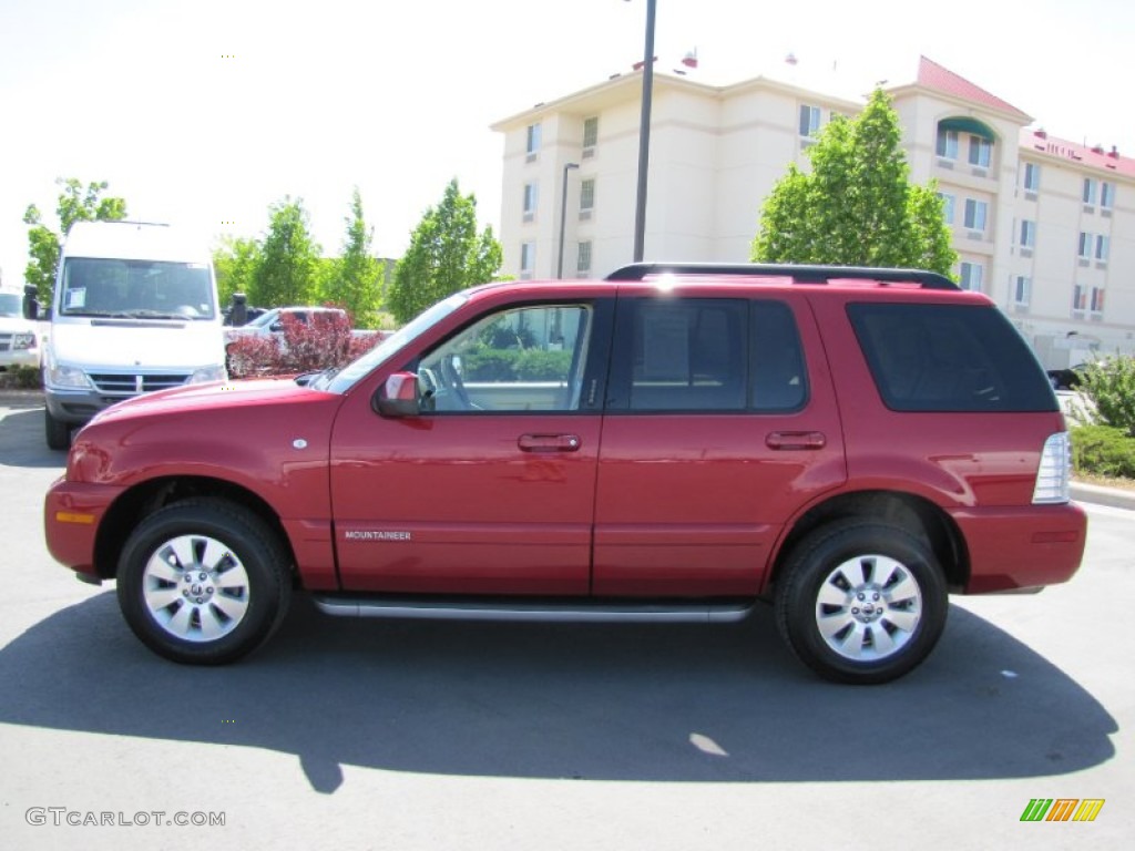 2010 Mountaineer V6 AWD - Sangria Red Metallic / Camel photo #4