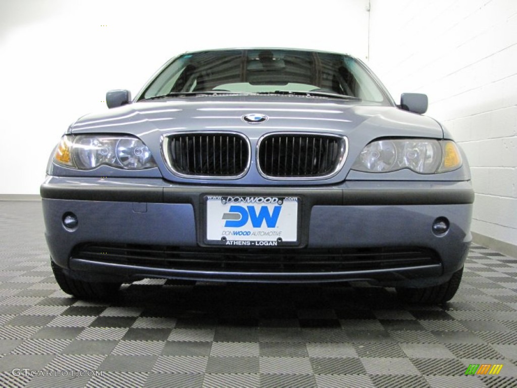 2004 3 Series 325i Sedan - Steel Blue Metallic / Grey photo #3