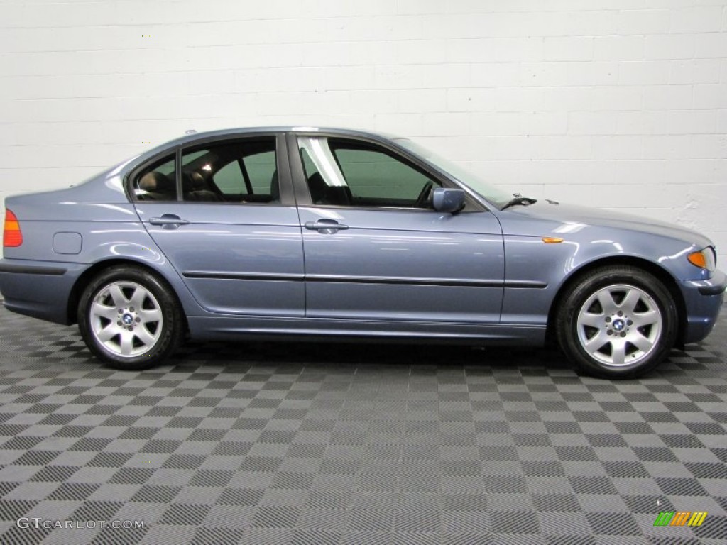 2004 3 Series 325i Sedan - Steel Blue Metallic / Grey photo #7