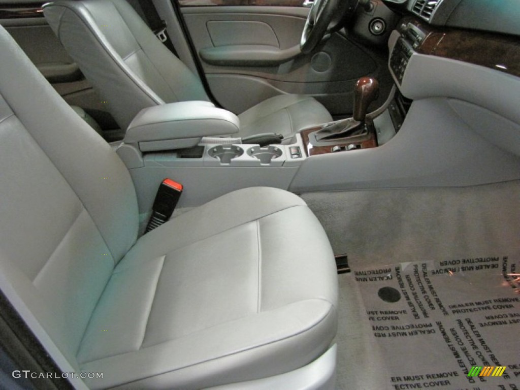 2004 3 Series 325i Sedan - Steel Blue Metallic / Grey photo #12