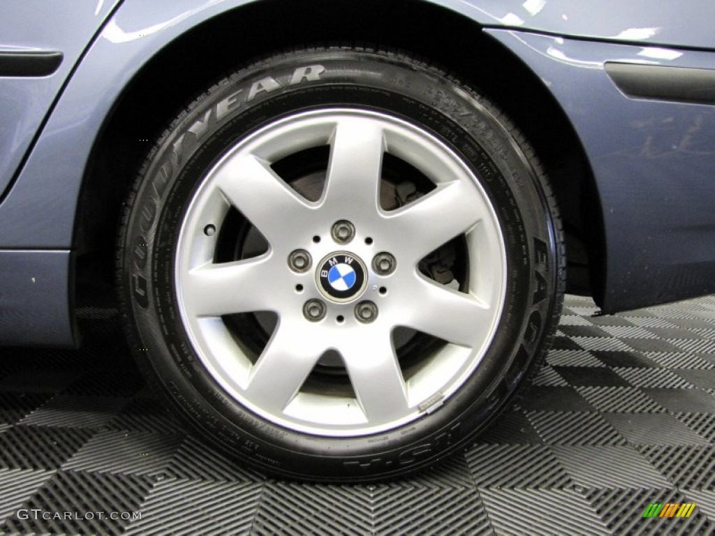 2004 3 Series 325i Sedan - Steel Blue Metallic / Grey photo #32