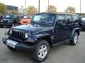 2013 True Blue Pearl Jeep Wrangler Unlimited Sahara 4x4  photo #2