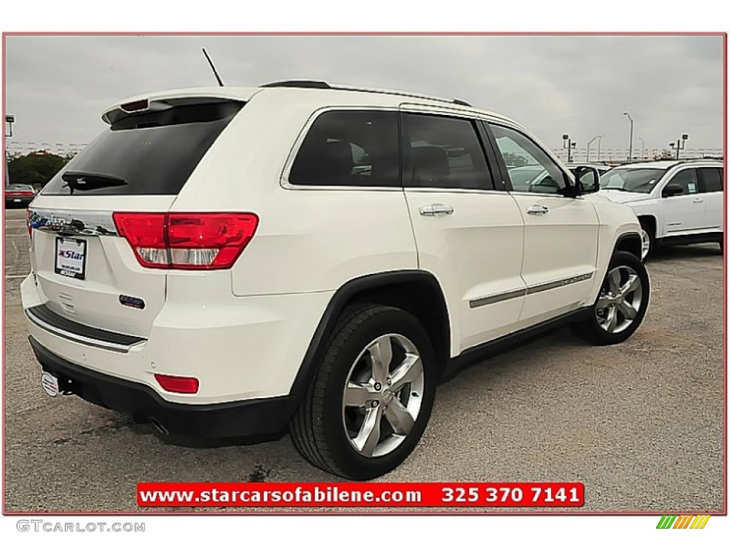 2011 Grand Cherokee Overland 4x4 - Stone White / Dark Frost Beige/Light Frost Beige photo #6