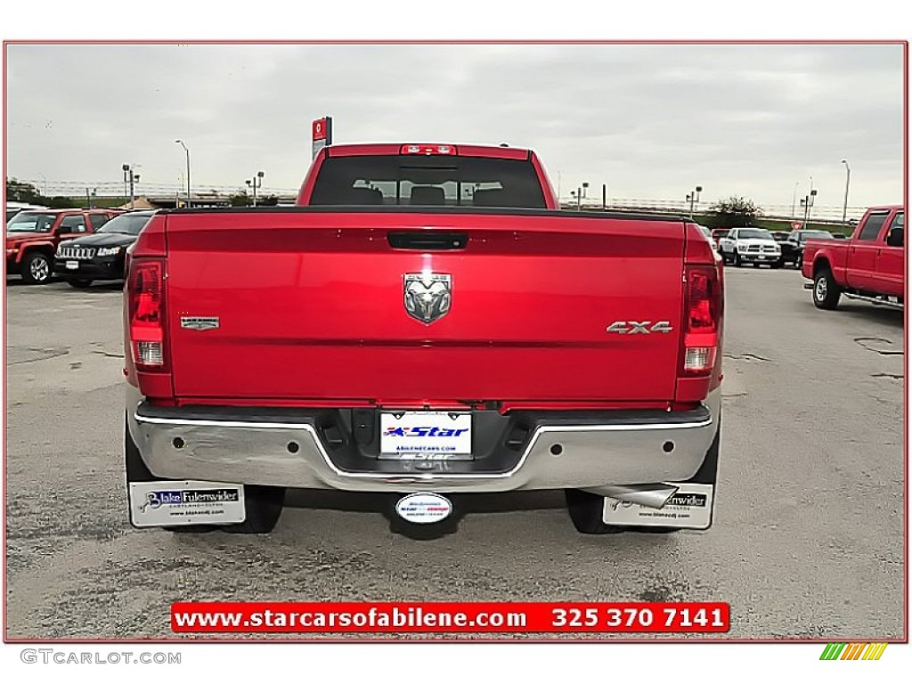 2010 Ram 3500 Laramie Crew Cab 4x4 Dually - Inferno Red Crystal Pearl / Light Pebble Beige/Bark Brown photo #5