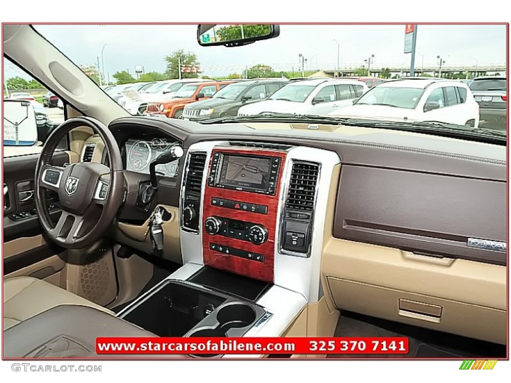 2010 Ram 3500 Laramie Crew Cab 4x4 Dually - Inferno Red Crystal Pearl / Light Pebble Beige/Bark Brown photo #32