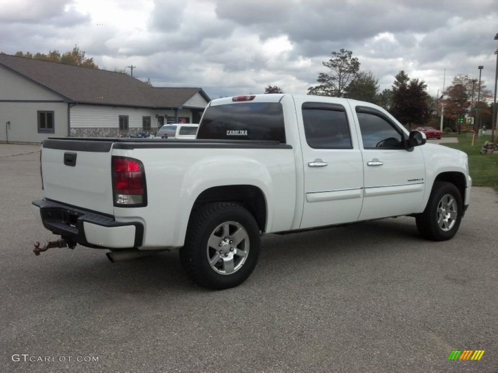 2008 Sierra 1500 Denali Crew Cab AWD - Polar White / Cocoa/Light Cashmere photo #2