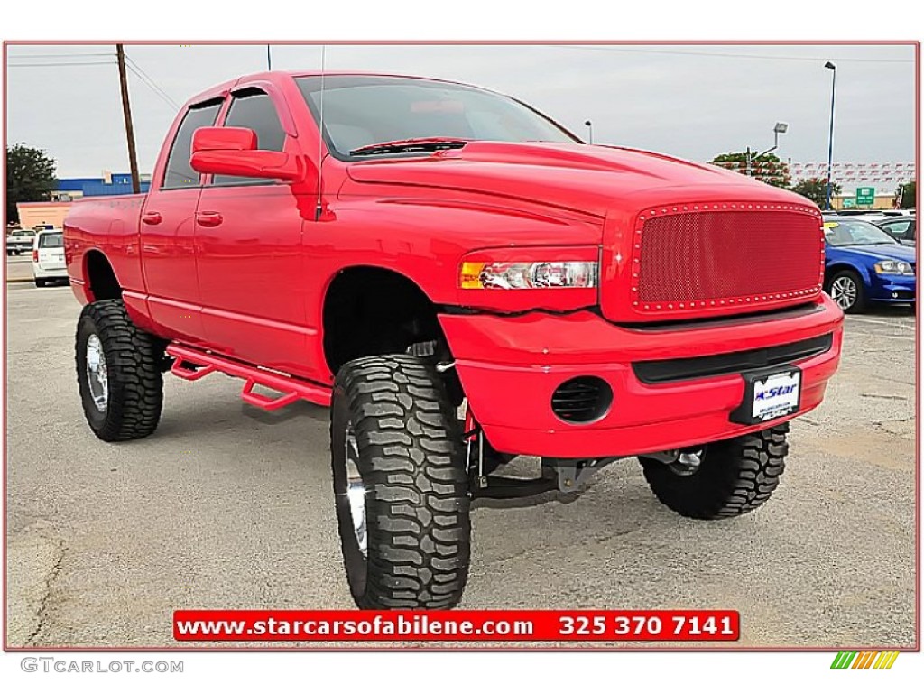 2005 Ram 1500 SLT Quad Cab 4x4 - Flame Red / Dark Slate Gray photo #9