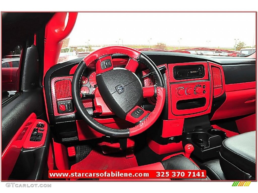 2005 Ram 1500 SLT Quad Cab 4x4 - Flame Red / Dark Slate Gray photo #45