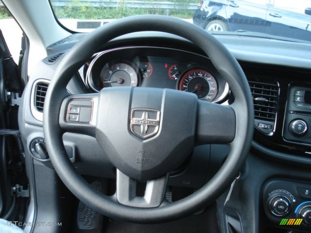 2013 Dodge Dart SE Black Steering Wheel Photo #71747751