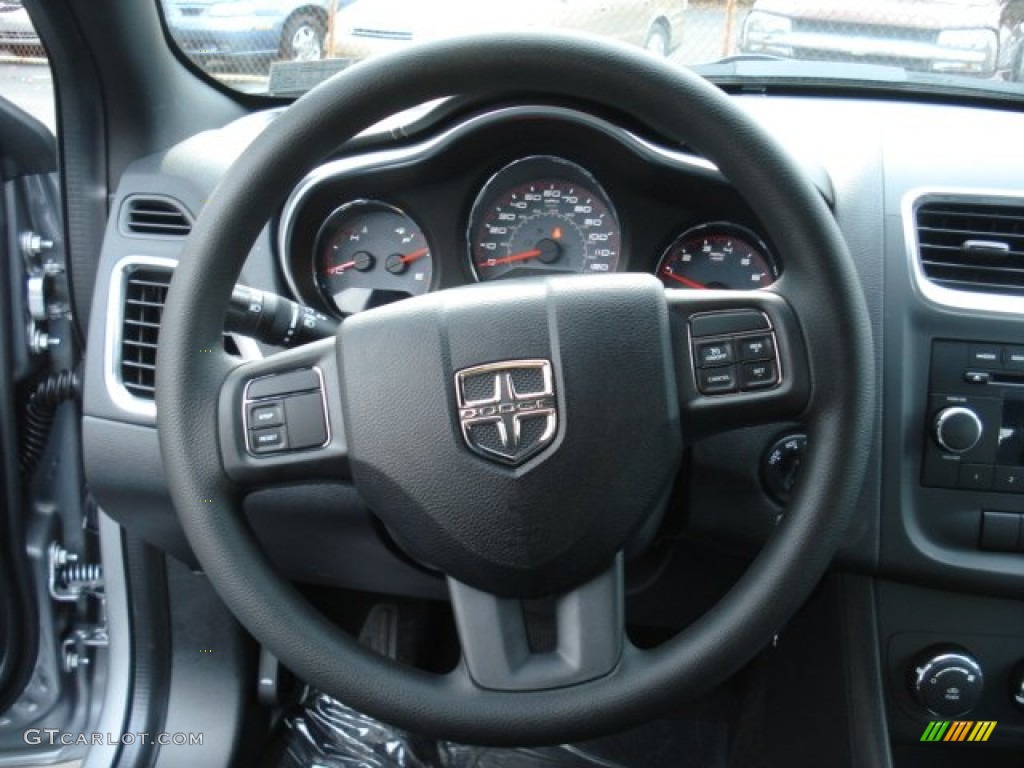 2013 Dodge Avenger SE Black Steering Wheel Photo #71747916