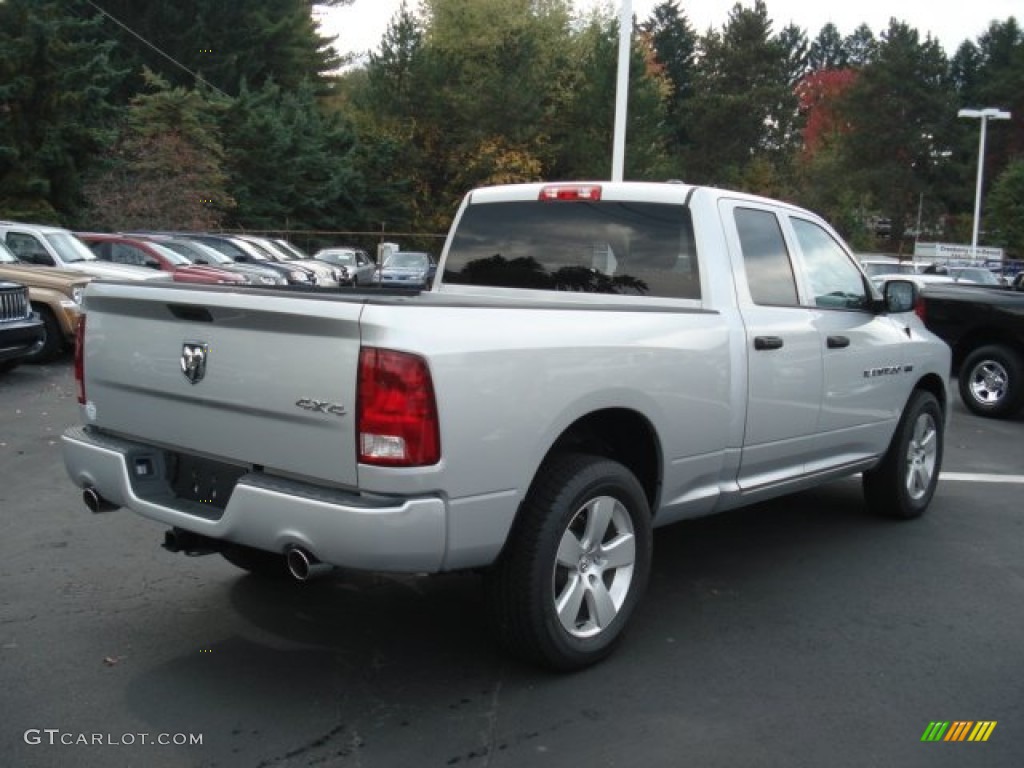 2012 Ram 1500 Express Quad Cab 4x4 - Bright Silver Metallic / Dark Slate Gray/Medium Graystone photo #6