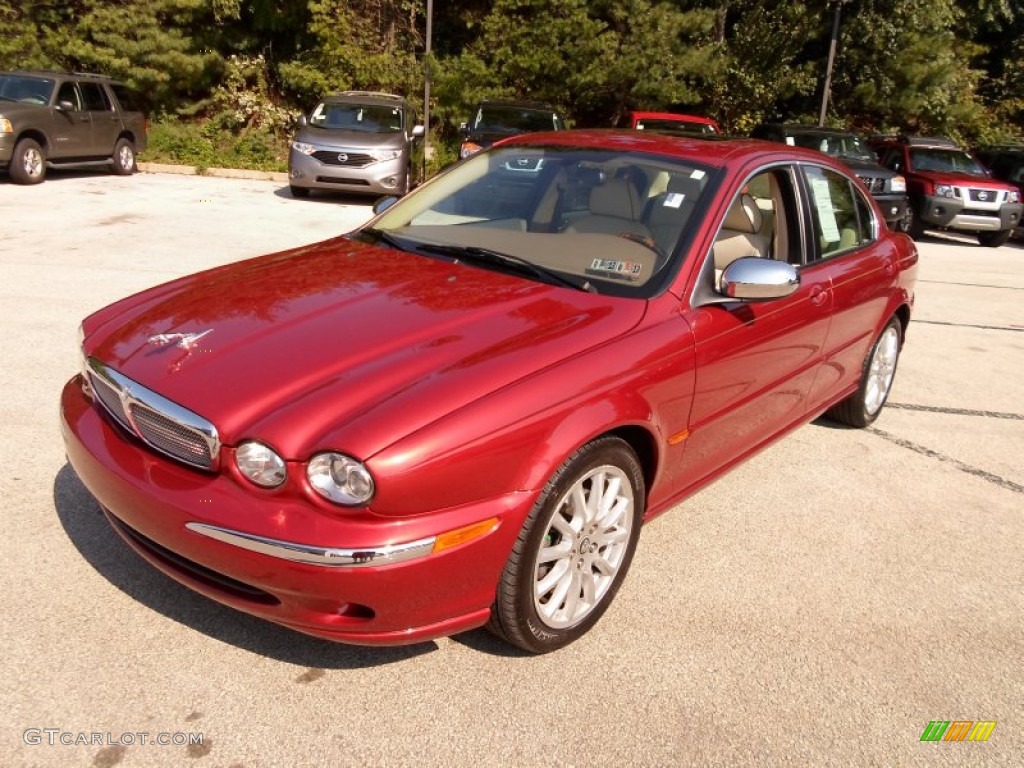 2007 X-Type 3.0 - Chili Red Metallic / Ivory photo #2