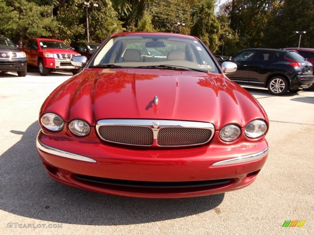 2007 X-Type 3.0 - Chili Red Metallic / Ivory photo #3