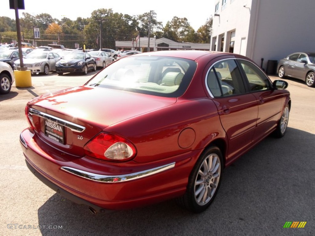 2007 X-Type 3.0 - Chili Red Metallic / Ivory photo #6