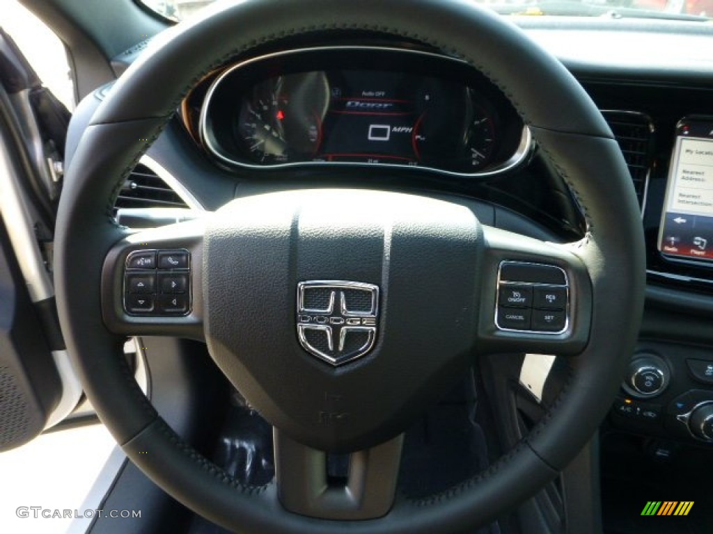 2013 Dodge Dart Limited Black Steering Wheel Photo #71751960