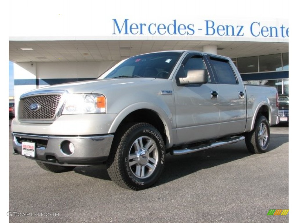 2006 F150 Lariat SuperCrew 4x4 - Smokestone Metallic / Black photo #1