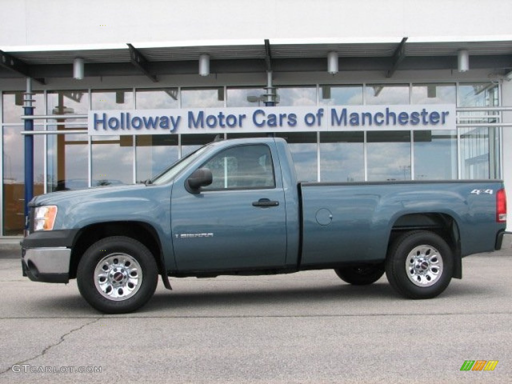 2008 Sierra 1500 Regular Cab 4x4 - Stealth Gray Metallic / Dark Titanium photo #1