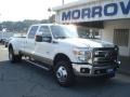 2012 Oxford White Ford F350 Super Duty Lariat Crew Cab 4x4 Dually  photo #2
