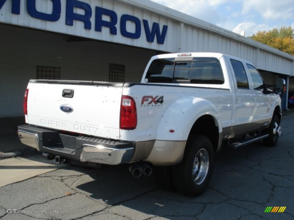 2012 F350 Super Duty Lariat Crew Cab 4x4 Dually - Oxford White / Adobe photo #8