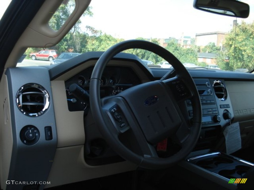 2012 F350 Super Duty Lariat Crew Cab 4x4 Dually - Oxford White / Adobe photo #10