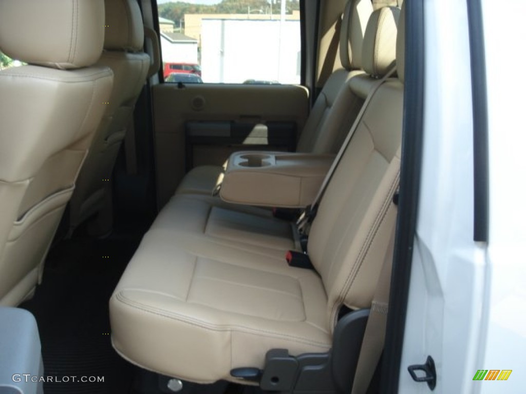 2012 F350 Super Duty Lariat Crew Cab 4x4 Dually - Oxford White / Adobe photo #13