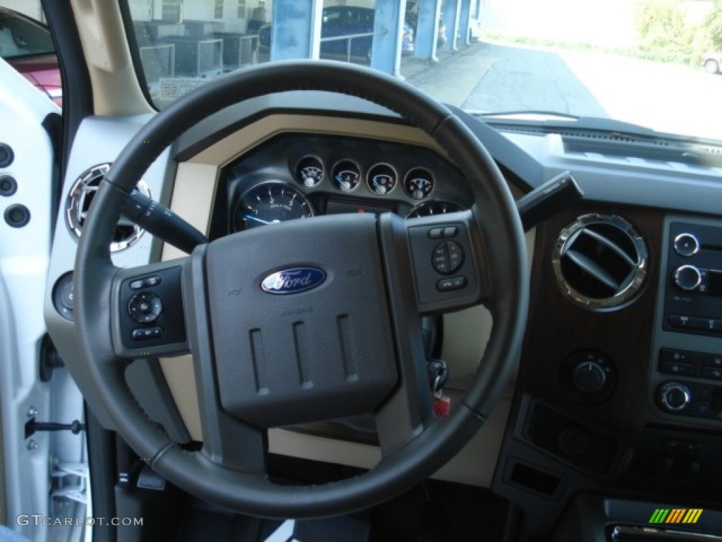 2012 F350 Super Duty Lariat Crew Cab 4x4 Dually - Oxford White / Adobe photo #18