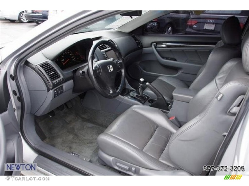 2006 Accord EX-L V6 Coupe - Alabaster Silver Metallic / Black photo #18
