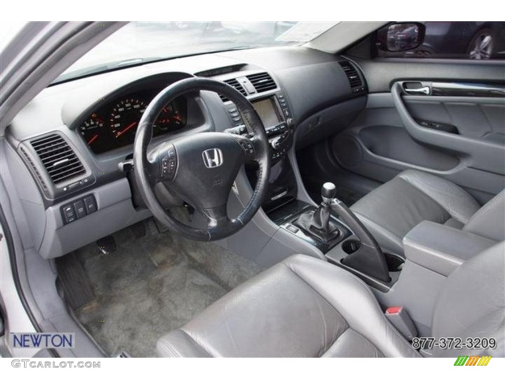 2006 Accord EX-L V6 Coupe - Alabaster Silver Metallic / Black photo #21
