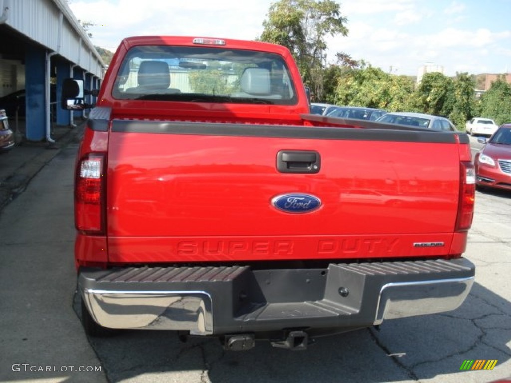 2012 F250 Super Duty XL Regular Cab 4x4 - Vermillion Red / Steel photo #7