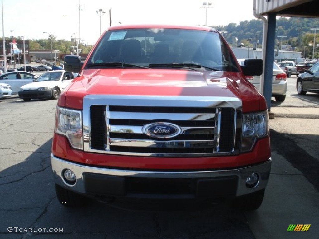 2012 F150 XLT SuperCab 4x4 - Race Red / Steel Gray photo #3