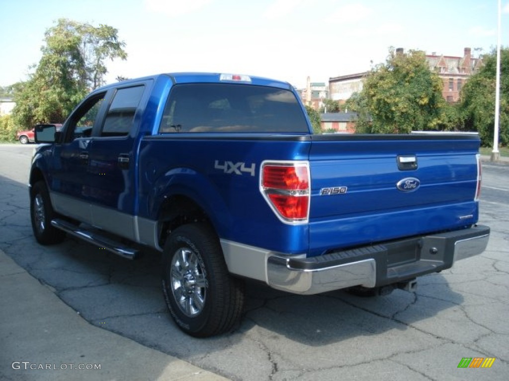 2012 F150 XLT SuperCrew 4x4 - Blue Flame Metallic / Steel Gray photo #6