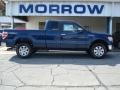 2012 Dark Blue Pearl Metallic Ford F150 Lariat SuperCab 4x4  photo #1