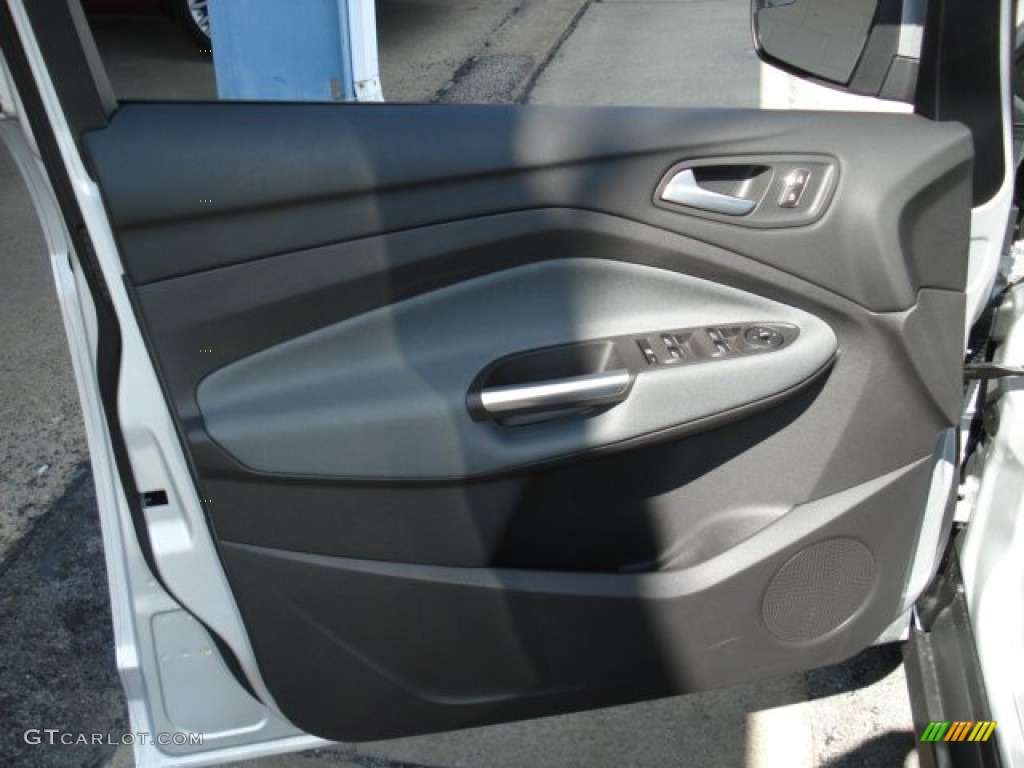 2013 Ford C-Max Hybrid SE Charcoal Black Door Panel Photo #71758890