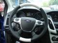 Arctic White 2013 Ford Focus Titanium Hatchback Steering Wheel