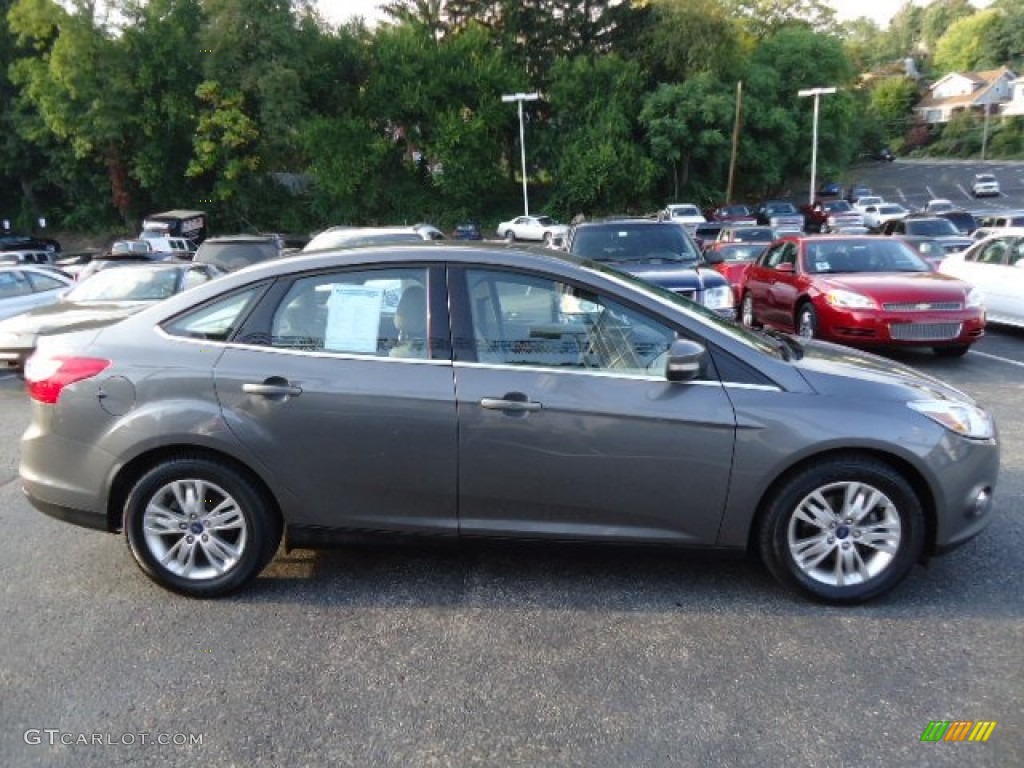 2012 Focus SEL Sedan - Sterling Grey Metallic / Stone photo #13