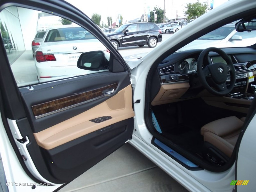 Saddle/Black Interior 2013 BMW 7 Series 740Li Sedan Photo #71760912