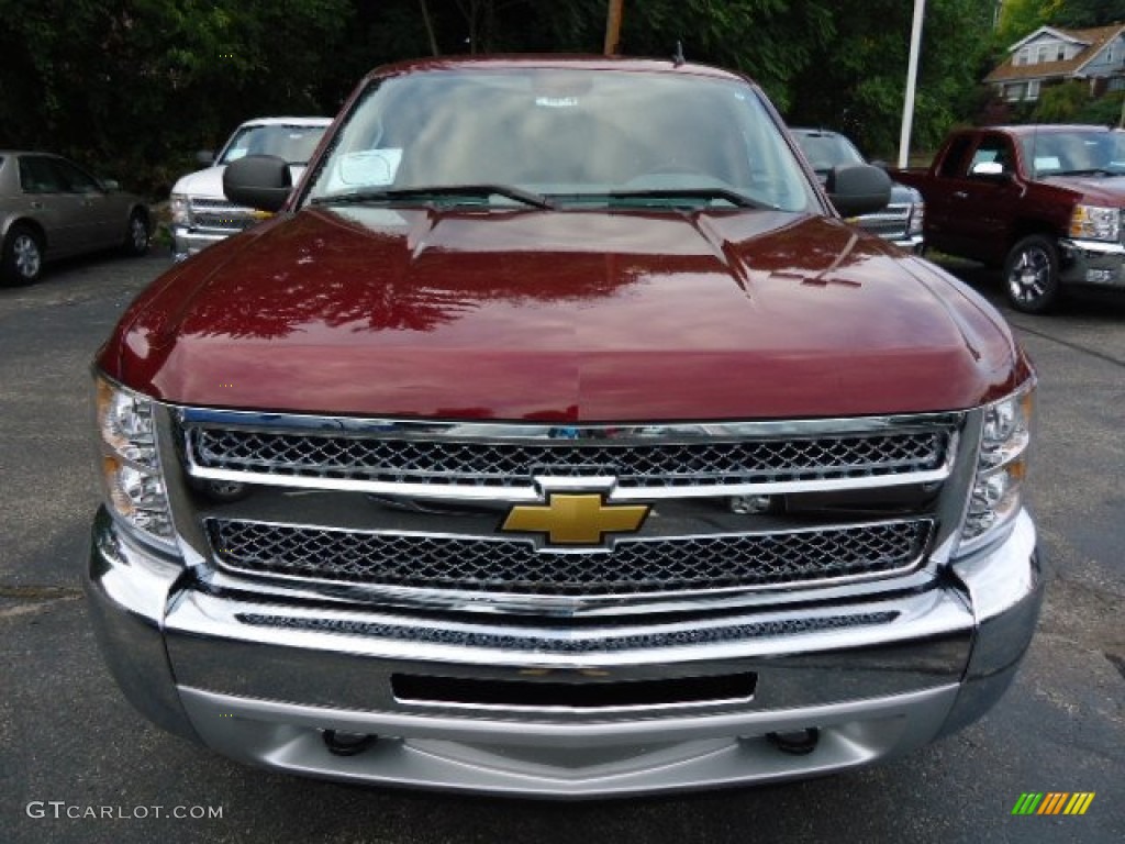 2013 Silverado 1500 LS Extended Cab 4x4 - Deep Ruby Metallic / Ebony photo #8
