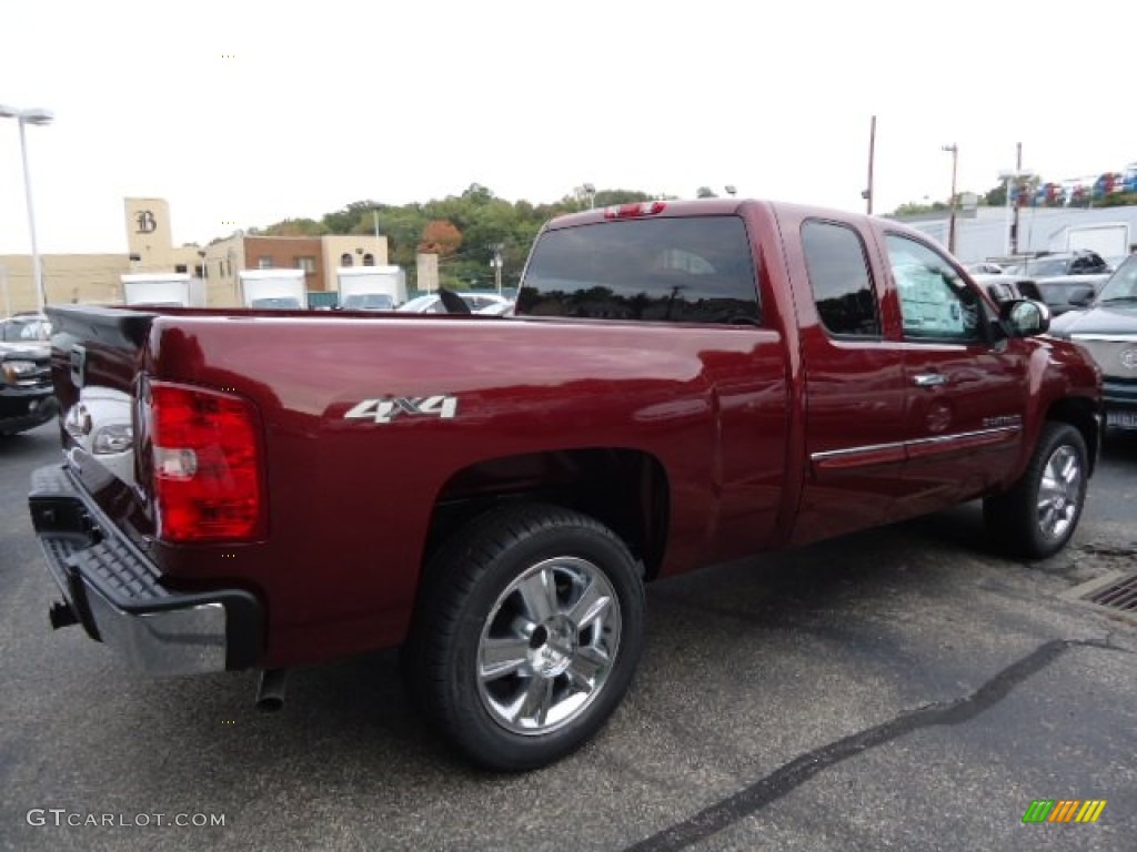 2013 Silverado 1500 LT Extended Cab 4x4 - Deep Ruby Metallic / Ebony photo #5