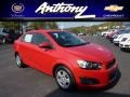 2013 Crystal Red Tintcoat Chevrolet Sonic LS Sedan  photo #1