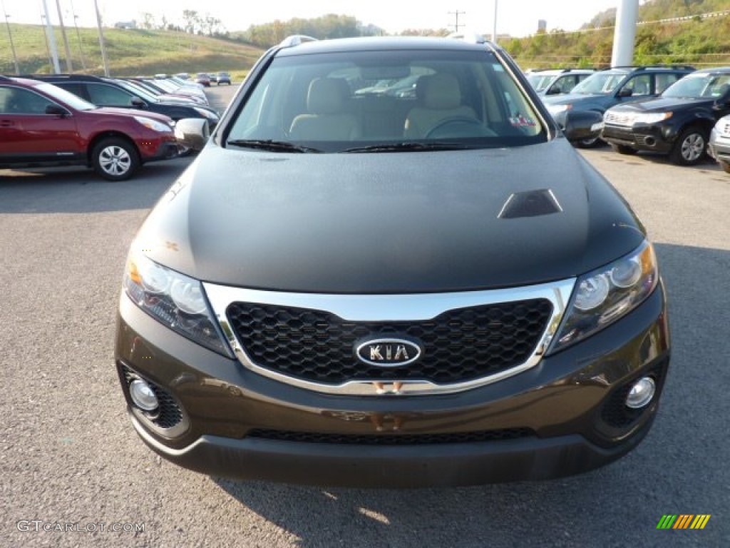 2011 Sorento EX AWD - Java Brown / Beige photo #2