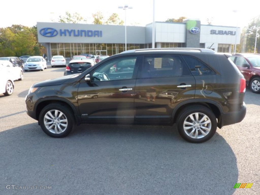 2011 Sorento EX AWD - Java Brown / Beige photo #4