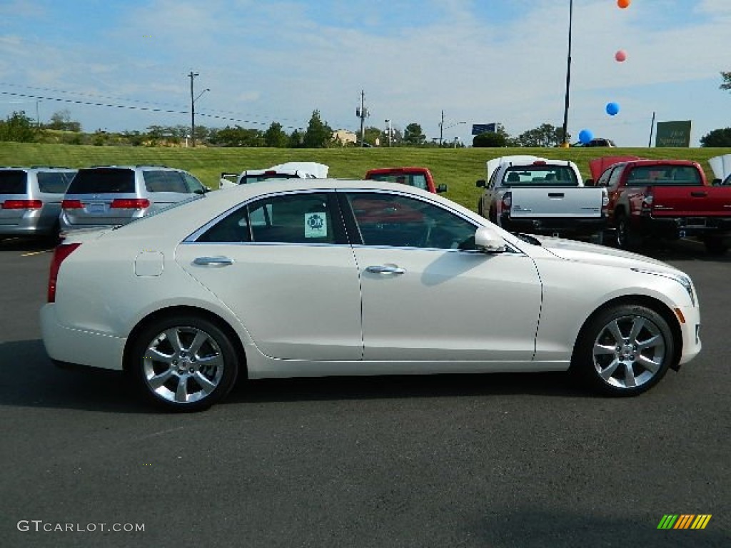 White Diamond Tricoat 2013 Cadillac ATS 2.5L Luxury Exterior Photo #71763694