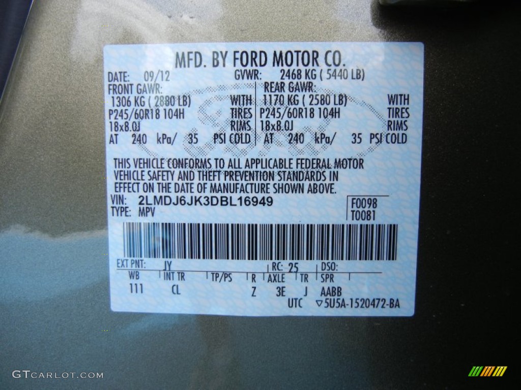 2013 MKX Color Code JY for Ginger Ale Photo #71766015