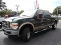 2008 Forest Green Metallic Ford F250 Super Duty Lariat Crew Cab 4x4  photo #28