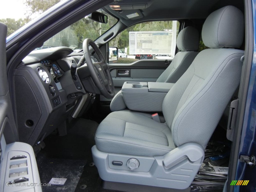 Steel Gray Interior 2013 Ford F150 XLT SuperCab Photo #71766771