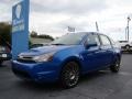 2011 Blue Flame Metallic Ford Focus SES Sedan  photo #4