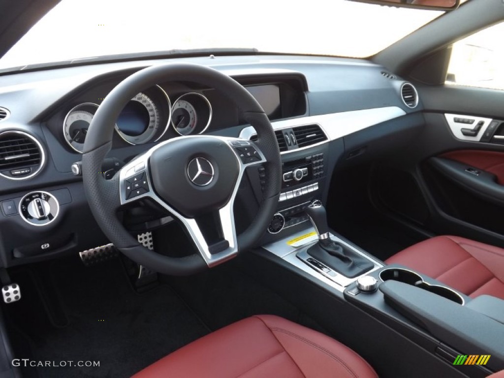 Red/Black Interior 2013 Mercedes-Benz C 250 Coupe Photo #71768628