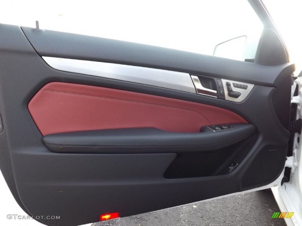 2013 Mercedes-Benz C 250 Coupe Red/Black Door Panel Photo #71768636