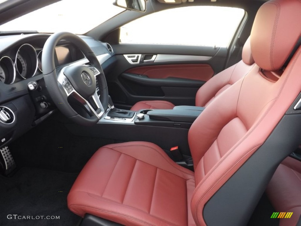 Red/Black Interior 2013 Mercedes-Benz C 250 Coupe Photo #71768643